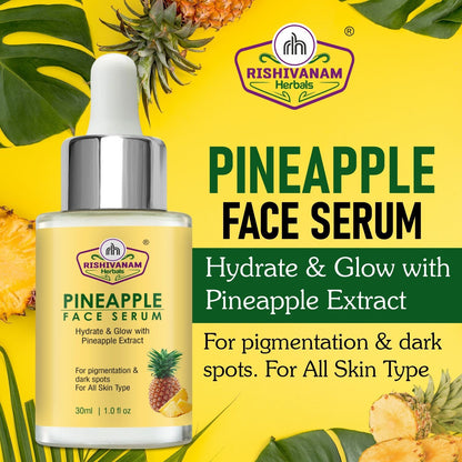 Rishivanam Herbals Pineapple Face Serum – 30ml to Reduce Pigmentation & Dark Spots | Get Glowing Skin